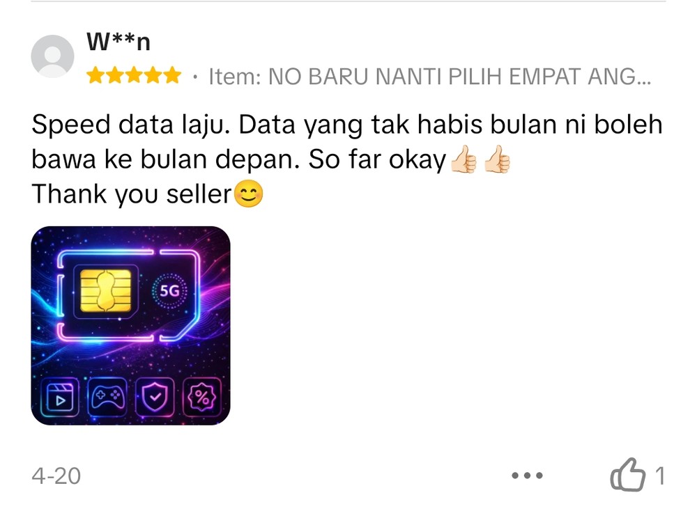 Screenshot testimoni pembeli Eastel 6